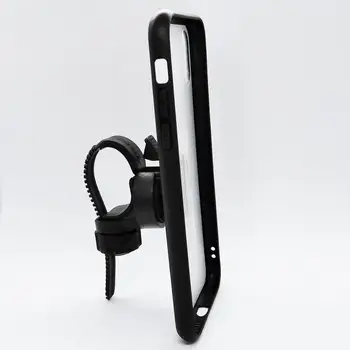 

Bicycle HandleBar Mount Phone Holder Bike Rail Mount Holder with ClipGrip Case Security Rubber Band for iPhone XR/11/11 Pro