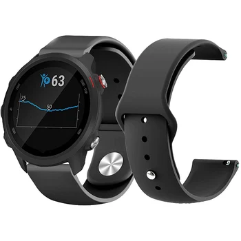 

20MM Silicone Wrist Strap For Garmin Forerunner 245 M 645 Vivoactive 3 Music/Vivomove HR Smart Watch Bands Sport Bracelet Correa