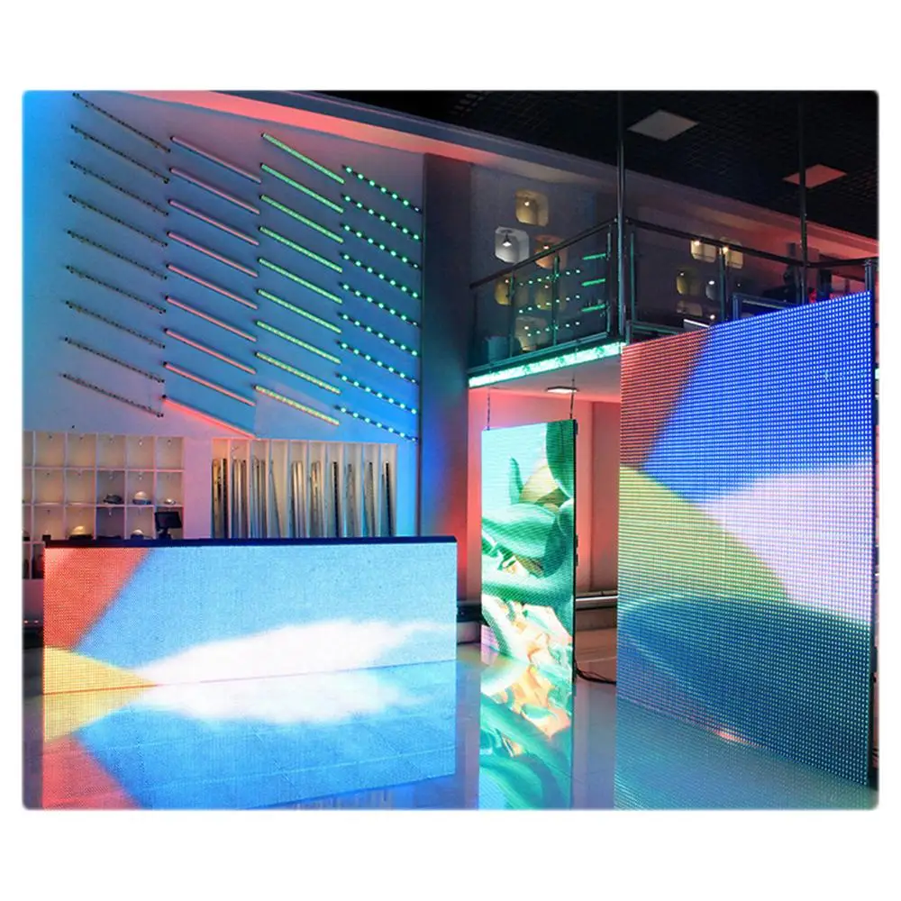 AliExpress легко поддерживать 50x50 см Светодиодная панель подсветки электронный p3.91 P4.81 Крытый арендный светодиодный дисплей