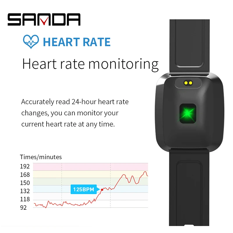 Smart Watch IP67 Waterproof Smartwatch Heart Rate Blood Pressure Monitor Fitness Tracker Men Women Smart Bracelet