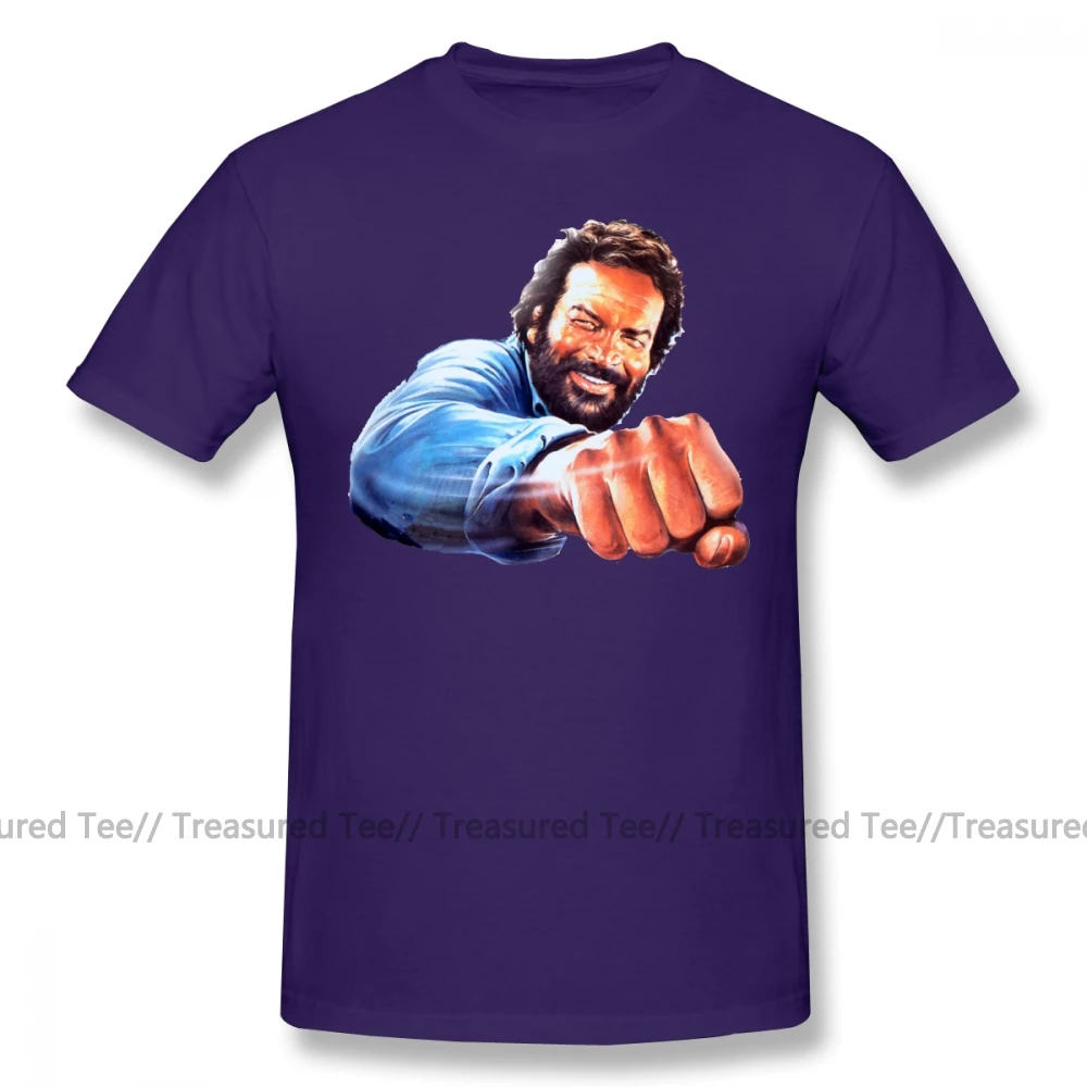 Bud Spencer Футболка с принтом Bud Spencer футболка пляжная хлопковая Футболка с милым принтом 5x Мужская футболка с коротким рукавом - Цвет: Purple