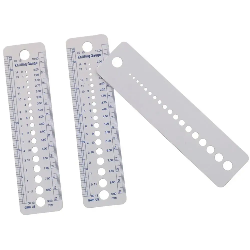 Knitting Tool Needle Gauge Inch Sewing Ruler 2 10mm Size Measuring