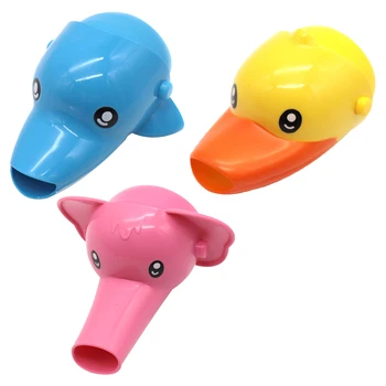 

3PCS Adorable Plastic Creative Cartoon Animal Faucet Extension Water Faucet Extender Basin Tap Extender for Children