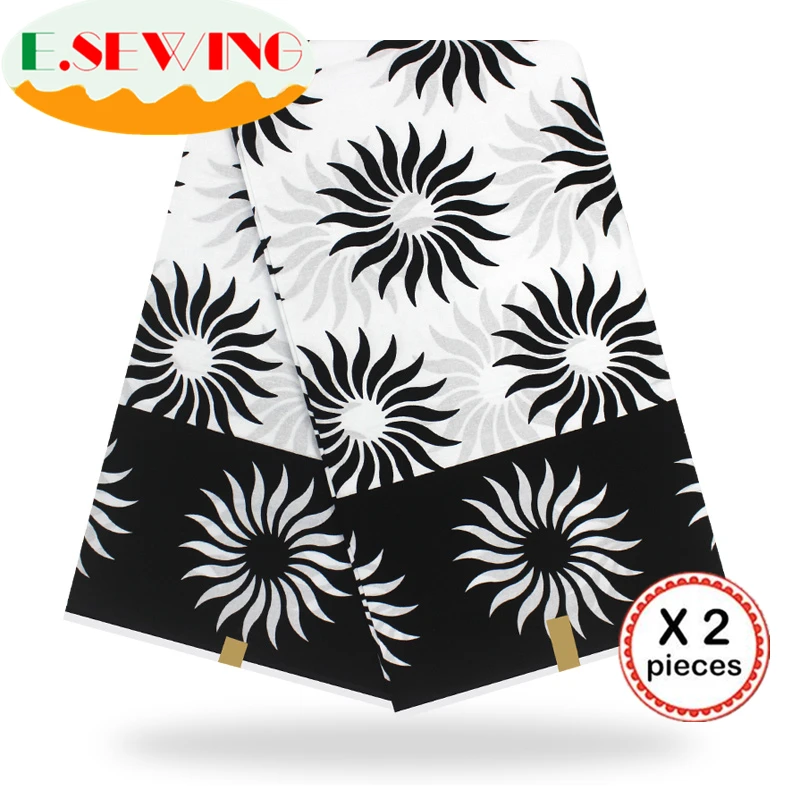 Африканская восковая ткань с принтом Анкара для шитья Анкара африканская ткань 12 ярдов нигерийская хлопковая ткань Гана для платья 9026