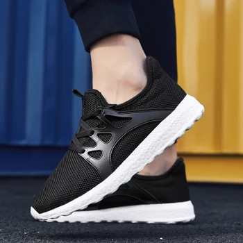 

Spring and Autumn Men's Extra Large Code Red Shoes 46 Breathable Mesh Red Running Shoes Net Red Fashion Blue Mesh Shoes