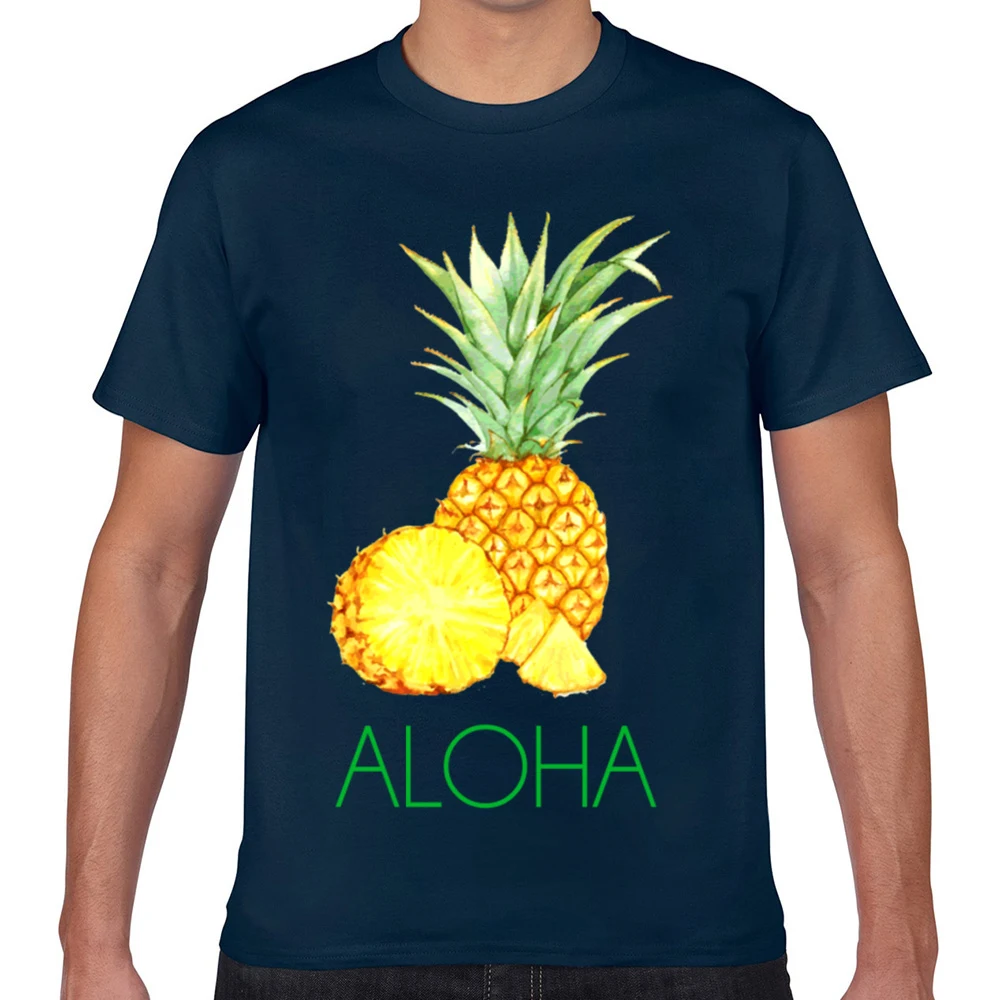 Tops T Shirt Men pineapple Funny White Custom Male Tshirt | Мужская одежда