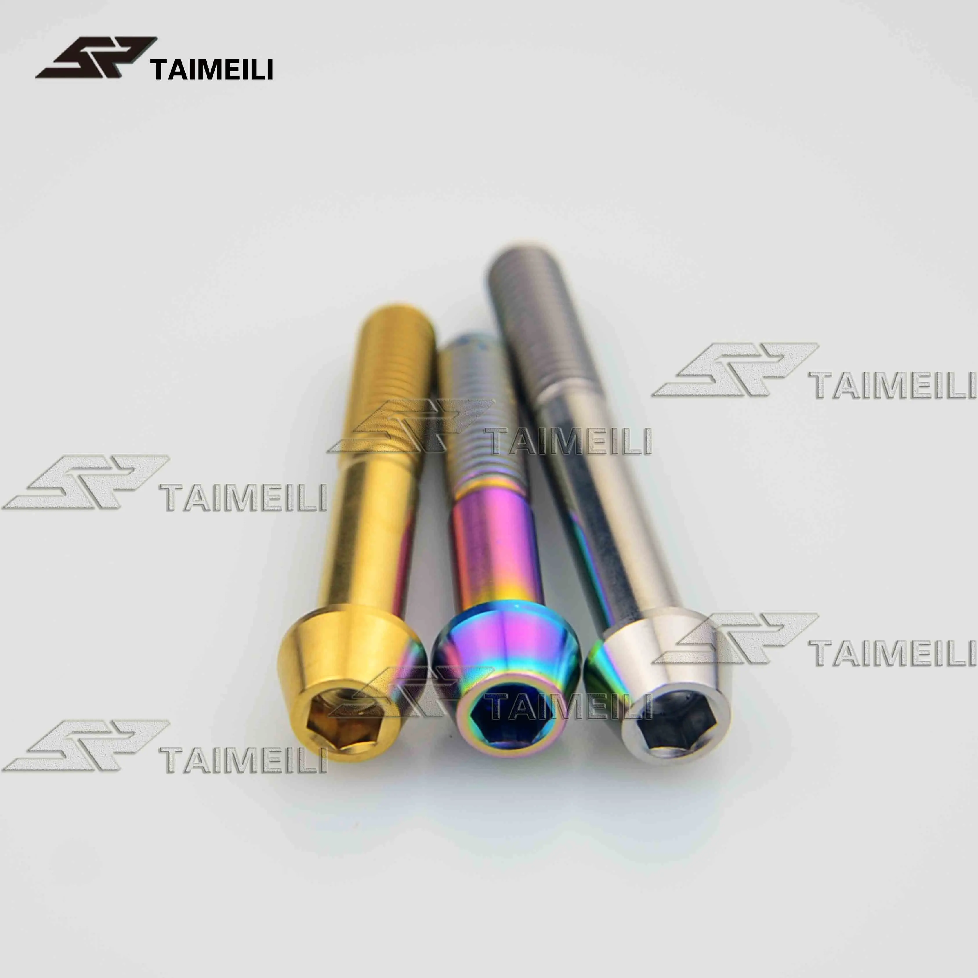 Titanium alloy bolt conical M8 x 15/20/25/30/35/40/45/50mm refitted screw for motorcycles