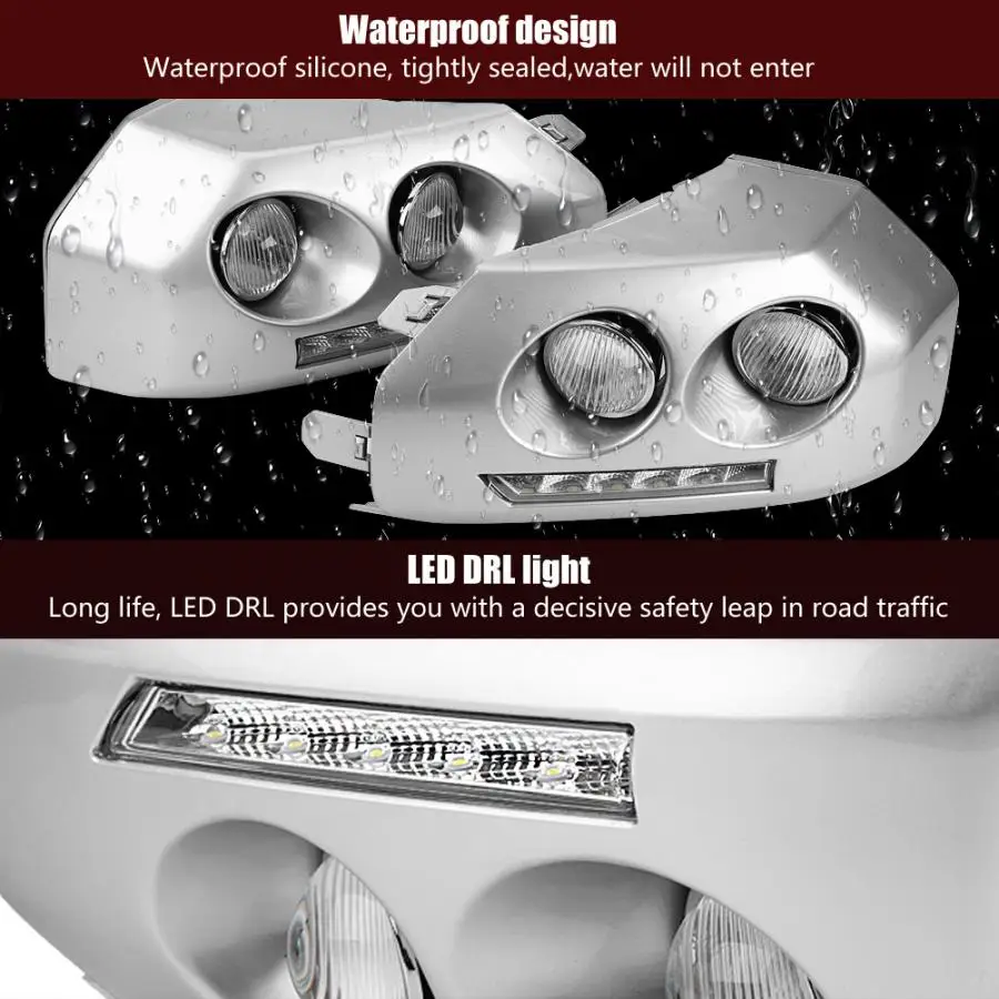 1Pair Car Daytime Running Light DRL LED Daylight Fog Lamp Light for Toyota FJ Cruiser 2009-2013 Car Styling