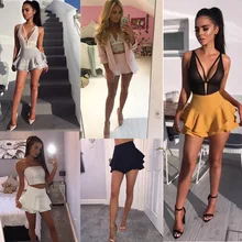 Новые летние мини-юбки с оборками женские плиссированные короткие юбки с высокой талией повседневные сексуальные пляжные женские юбки с оборками юбка-брюки ulzzang