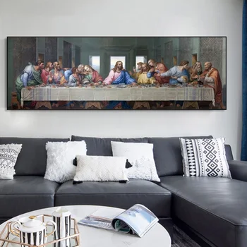 

Last Supper Canvas Art Paintings Reproductions Classical Wall Art Canvas Prints By Da Vinci Christian Decorative Wall Pictures