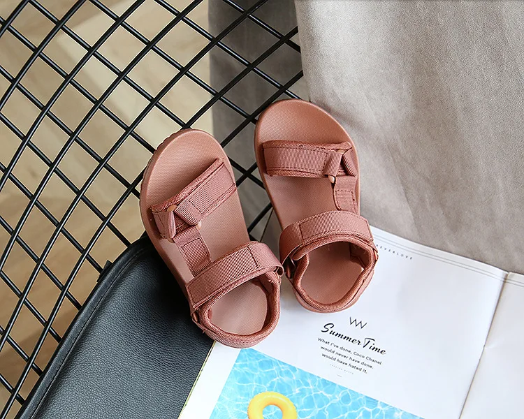 comfortable sandals child Boys Sandals Girls Summer Shoes Fashion Children's Beach Sandals Classic Simple Soft Rubber Sole Kids Sandals Open Toes 21-36 extra wide fit children's shoes