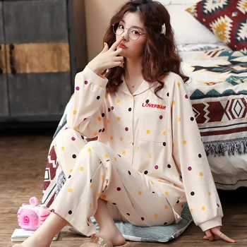

BZEL Sleepwear Winter Women's Pajamas Sets Soft Homewear Fashion Luxury Female Two Pieces Tops+Pants Ladies Nightwear Nighties