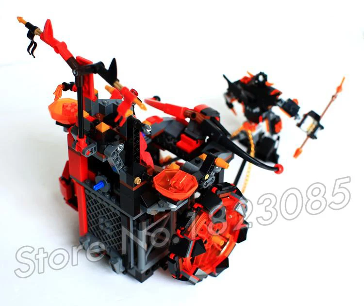675 шт Новые Рыцари Jestro's Evil Mobile Chariot The War Wagon 10489 фигурки строительные блоки
