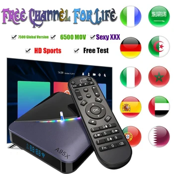 

A95X F3 Android TV Box 9.0 Iptv Subscription Spain Belgium 7500 Global Version 6500 MOV Netflix 4k HDMI 2.0 Video Output