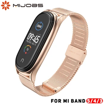 

Mi Band 5 Strap For Xiaomi Mi Band 4 Bracelet Metal Screwless Stainless Steel Mi Band 3 Strap Bracelet Miband 4 Correa Mi 5 Band