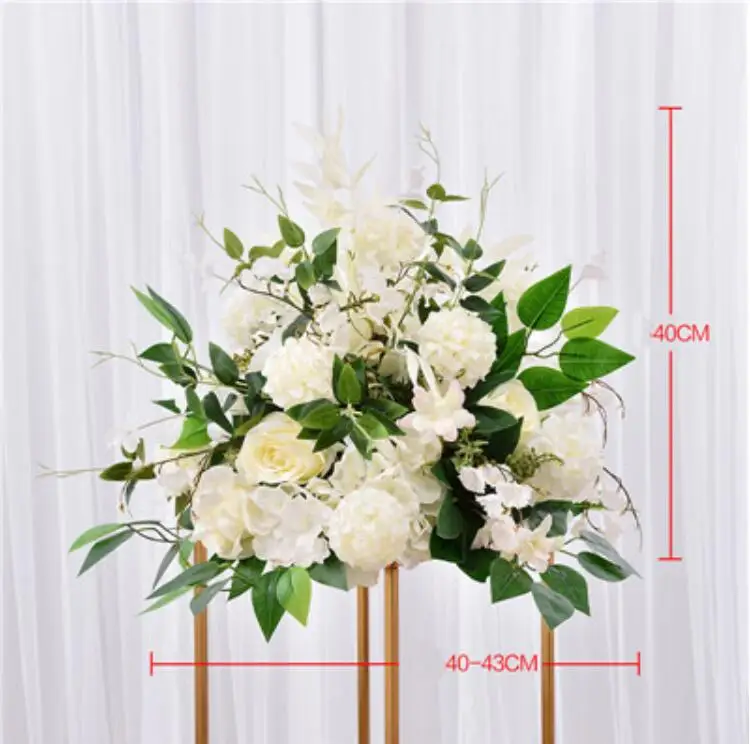 

Customize 40cm artificial rose wedding table decor flower ball centerpieces backdrop decor party table floral road lead flower