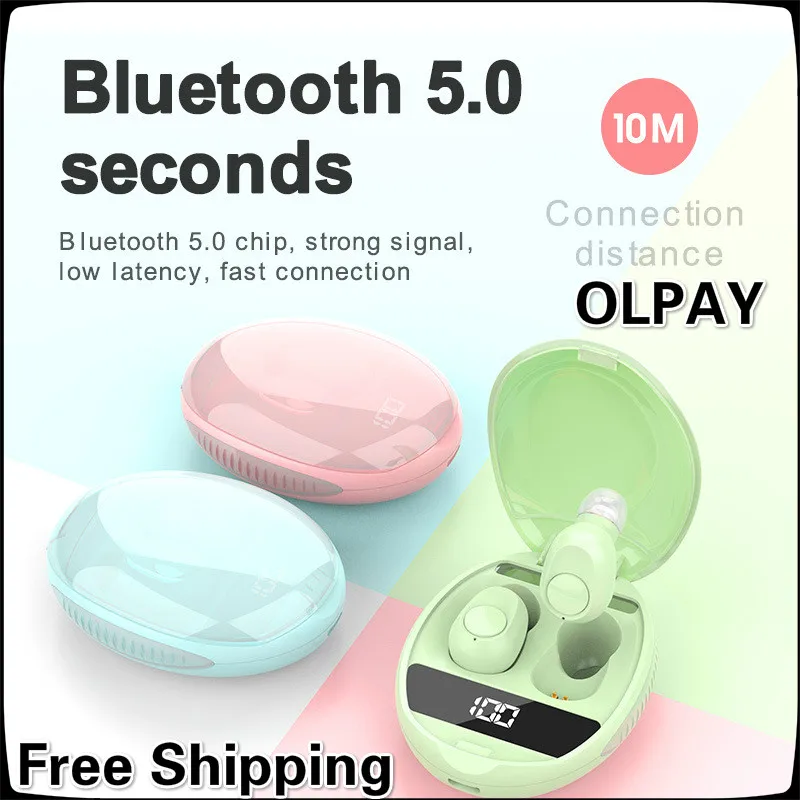 Mini Bluetooth Earbuds TWS 5 0 Bluetooth Earphones Colorful Bluetooth Headset with Mic for Xiaomi Huawei Support IOS Andriond