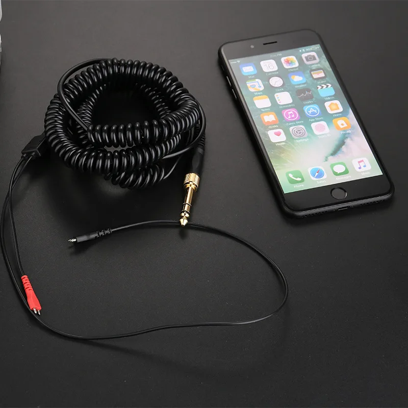 Upgraded Spring Headphone Replacement Cable for Sennheiser HD25 HD560 HD540 HD430 HD250 Headset Cable Cords Aux Cables