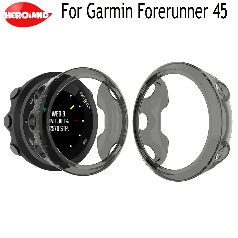

Cover Protector Slim Colorful Frame TPU Case Protect Shell For Garmin Forerunner 45 Smart Watch Shell Frame For Forerunner 45