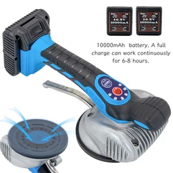 Machine à vibrations de carrelage automatique, Machine à niveler les carreaux, 6 vitesses, portable, 16.8V, 10000mAh, 2 Batteries, 15000VPM 