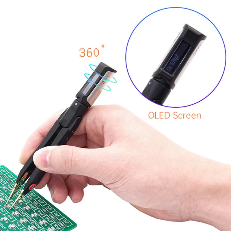 DT71 Миниатюрный цифровой Пинцет Smart SMD тестер Портативный LCR измеритель диодный резистор конденсатор 10 кГц
