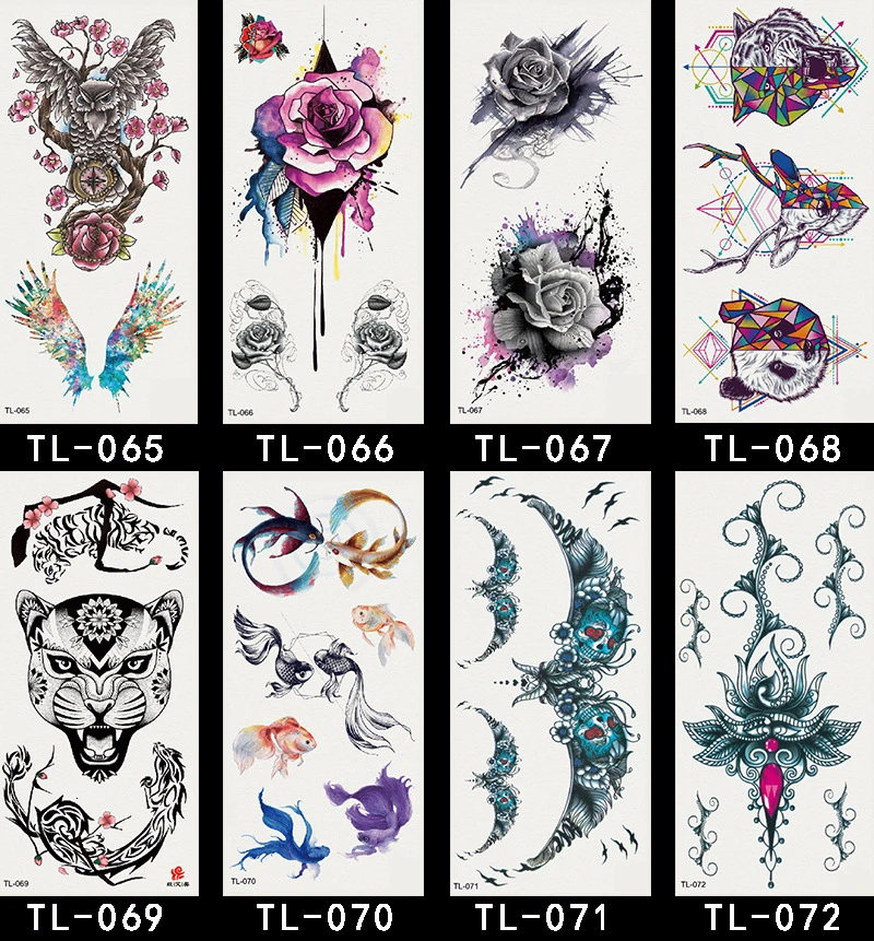 TL065-TL072 DPRADOSUN боди-арт, металлик, Временные татуировки, наклейки для татуировки - Цвет: TL065-TL072