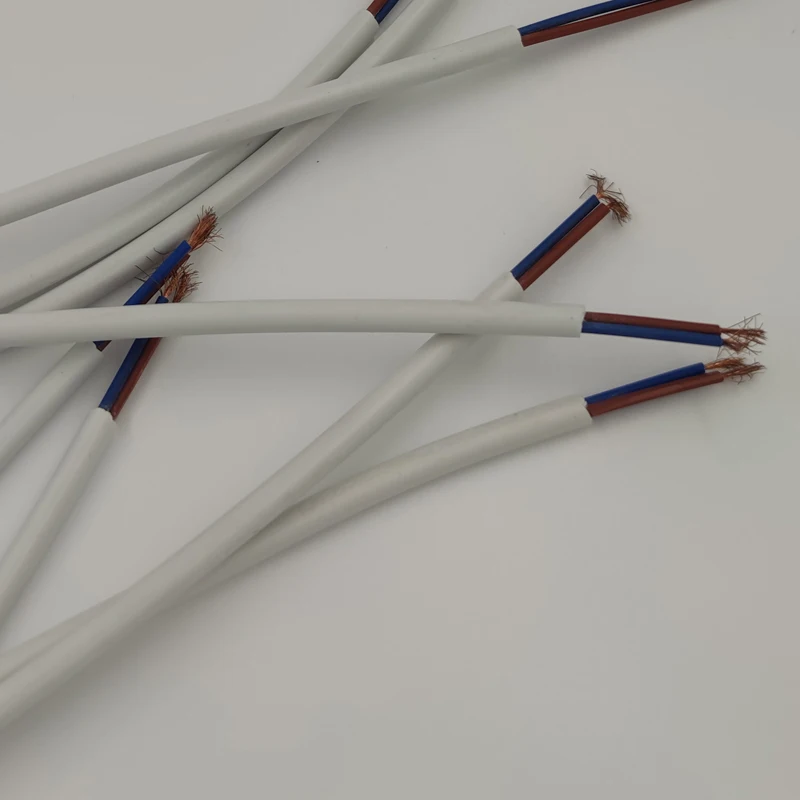 2*0.75mm Electrical Wire Black/White/Transparent Retro Pendant Lamp Cord Retro Edison Lamp Base Overhead Cable