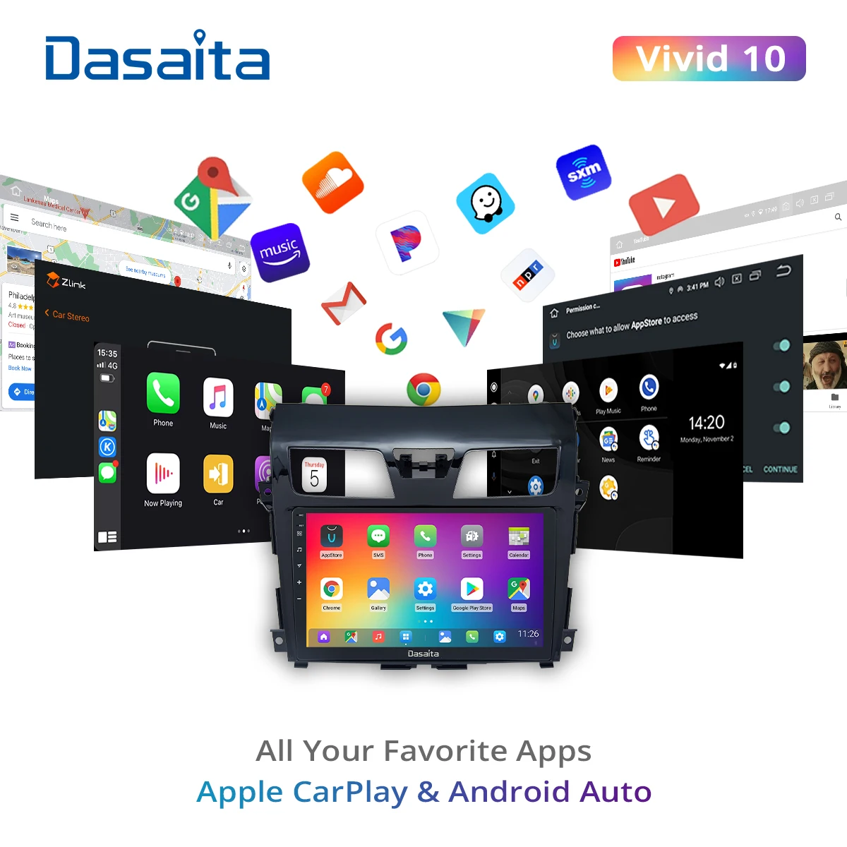 Dasaita Vivid untuk Nissan Teana Altima 