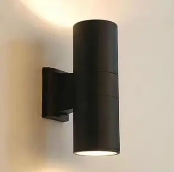 

Wall Lamp Black gray Aluminum Tube Circular up down outdoor wall light 10W porch garden waterproof outdoor lighting