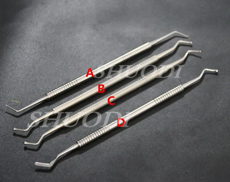 4 Pcs Set ABCD Стоматологический композитный инструмент для наполнения полировщик шпатель Амальгама пластик двойные концы шариковый наконечник отбеливание зубов Уход за полостью рта - Цвет: 4 Pcs Set ABCD
