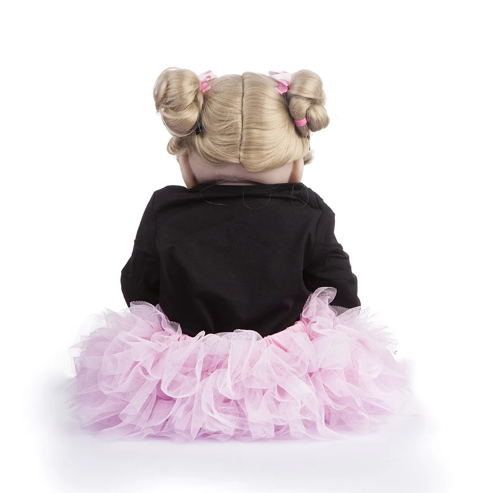 55 см силиконовая кукла Reborn Baby Doll Toy Like Real 22 дюйма для новорожденной девочки