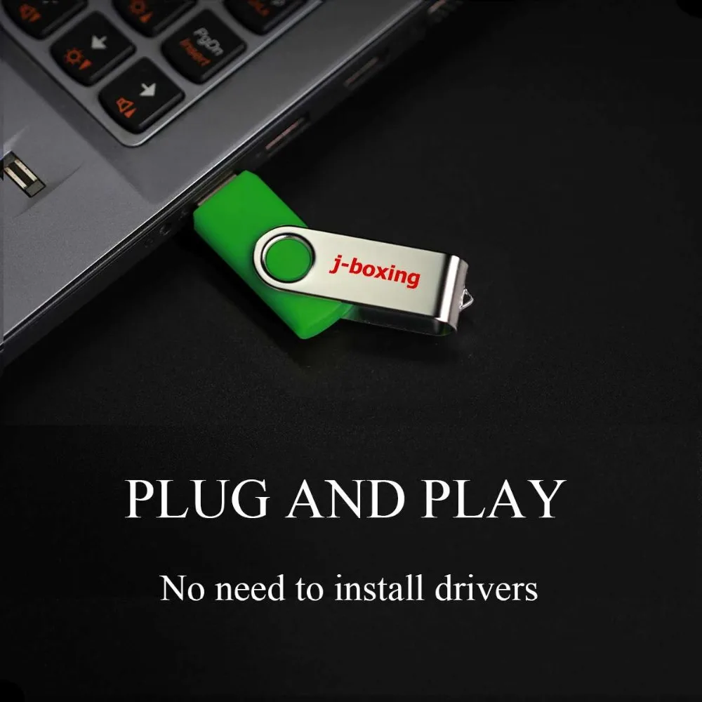 J-boxing Green 16GB USB флеш-накопители, складные ручки, поворотный флеш-накопитель, USB карта памяти для компьютера, Mac, планшета, флеш-накопитель