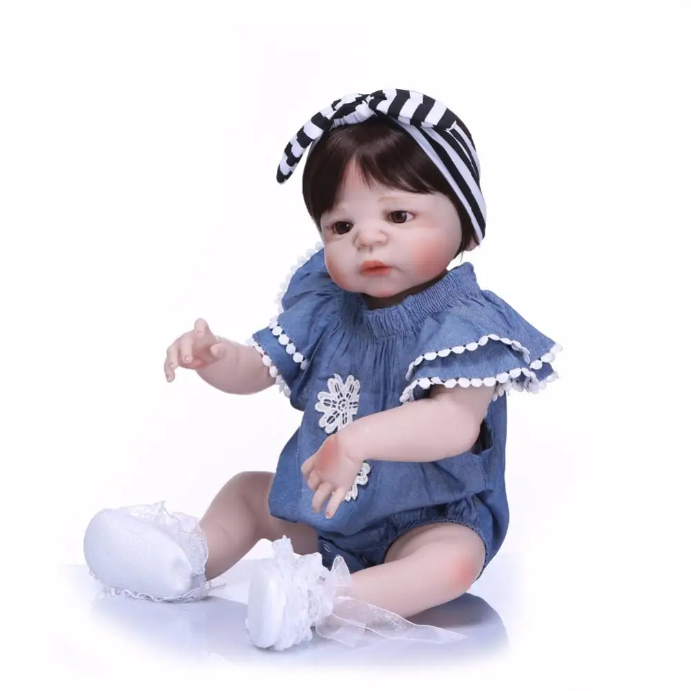NPK 22 дюймов бренды 56 см полный силикон Bebe Reborn куклы образ жизни Bjd Принцесса Кукла реборн Игрушки для девочек Bebes Reborn