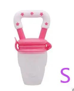 pink white S Соска для кормления детей, соска для кормления, фруктовые принадлежности для кормления, силиконовая соска, мягкая соска для кормления, силиконовая соска для детей - Цвет: pink white S