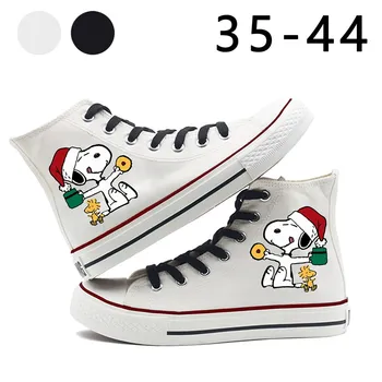 

Merry Christmas Cute Dog Printing Cartoon Canvas High Shoes Christmas Gifts