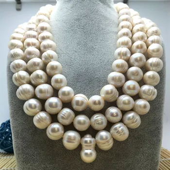 

108 when the beads 13-14mm natural pearl sweater chain long necklace Baroque genuine heterosexual
