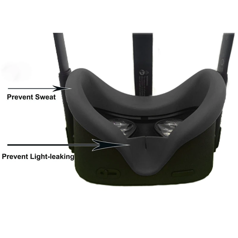 Мягкая силиконовая маска для глаз против пота, чехол для Oculus Quest VR, очки унисекс, светильник против утечки, блокирующий покрытие для глаз