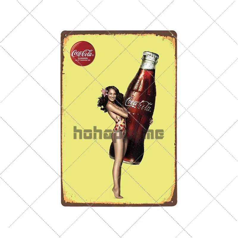 Cola Винтаж металлическая вывеска Ретро доска с классическим постером Бар Паб клубный магазин Настенные декоративные домашний декор 20x30 см