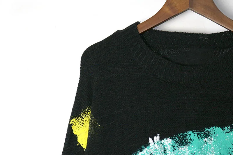 Punk Rock Tide Letter Print Sweater O-neck Long Sleeve Fashion Loose Casual Plus Size Tops Women Autumn Jumpers SA023S30