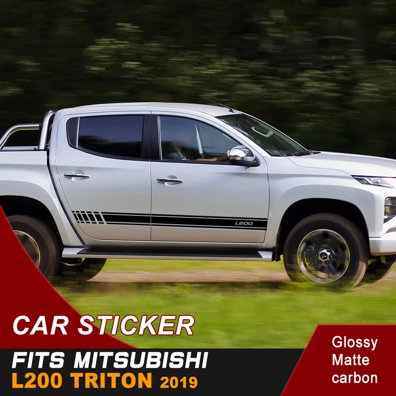 Градиентная линия боковой двери графическая Виниловая наклейка для mitsubishi l200 triton 2006