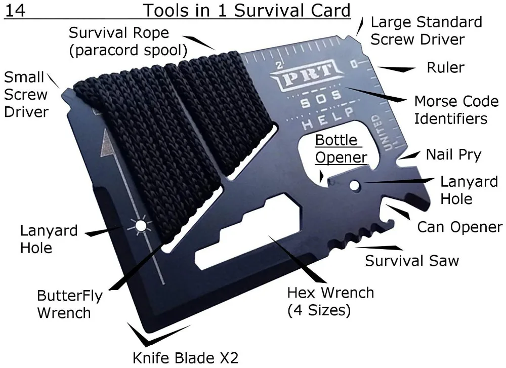 Credit Card EDC multi tools Pocket Hunting Knife Outdoor Tool Camping Hiking SOS Survival Rescue Emergency Tools (1)