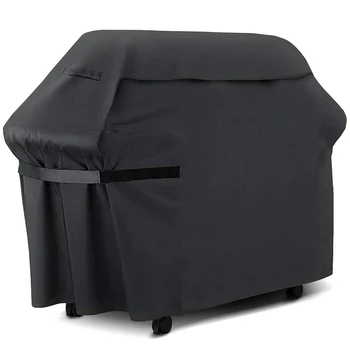 

600D Oxford Cloth Rain Black Barbecue Gas Grill Cover Heavy Waterproof Barbecue Gas Grill Cover Outdoor Anti-Fading Weather Prot