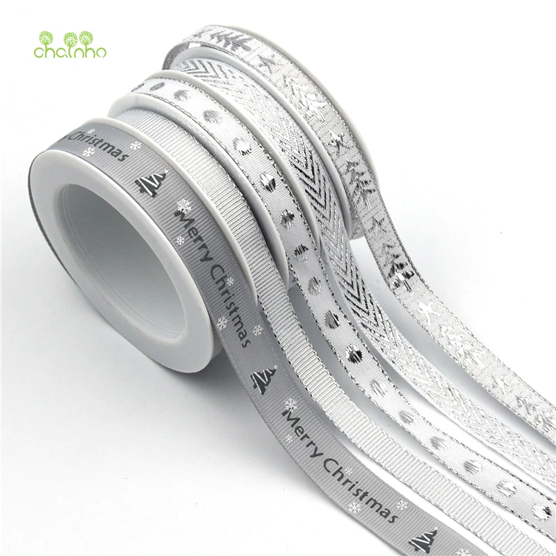 

High quality,5 Design,25 Meter,Silver Ribbon Set For DIY Handmade Gift&Craft Packing,Hair Ornament Accessorries,Package 25 meter