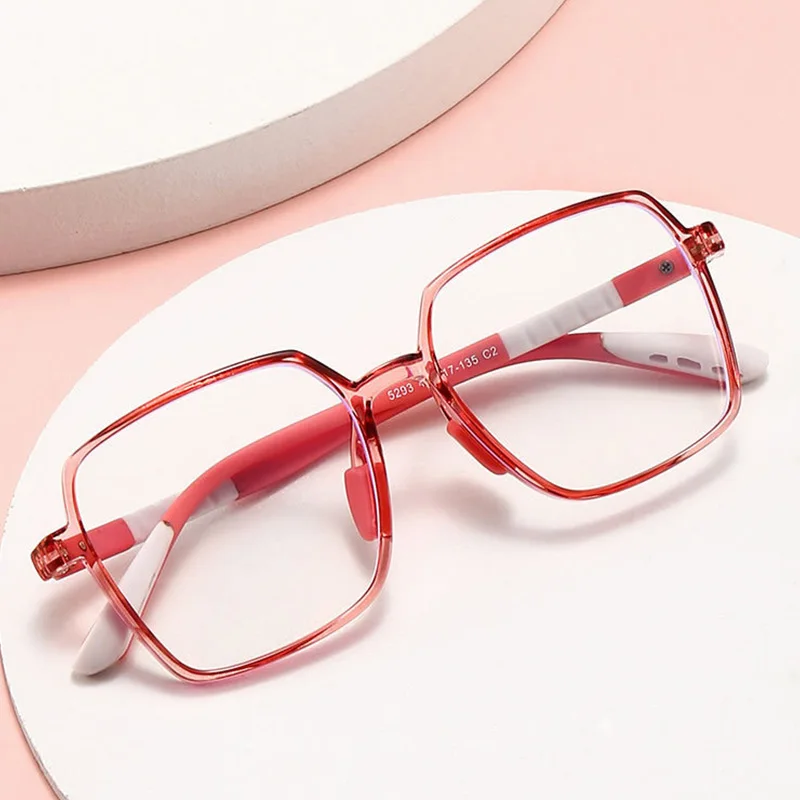 Anti Blue Light Blocking Glasses For Children Square Kids Boy Girl Computer Gaming Glasses Blue Ray
