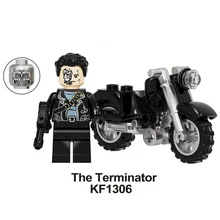 Строительные блоки Super Heroes Терминатор с мотоциклом Дэдпул Ghost Rider пластиковые фигурки для детей Подарочные игрушки KF1306