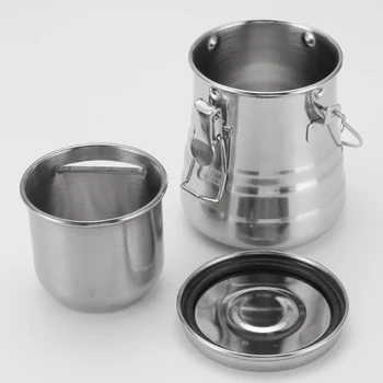 

Stainless Steel Painting Palette Oil Paint Pot Single Double Hole Dipper Paint Brush Washer with Leak-Proof Art Painting Supply