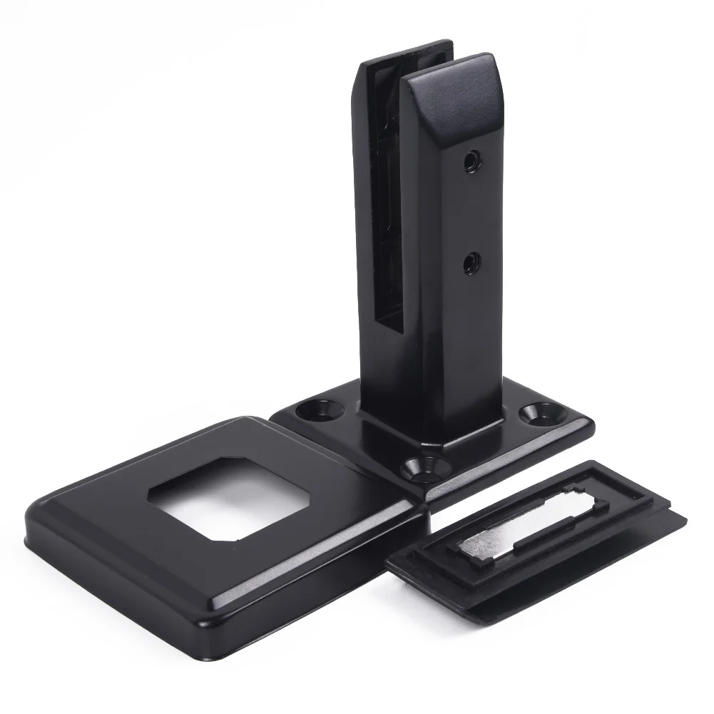

Black Landing Pool Stair Glass Clips 160x95mm Baffle Glass Clips Beach Column Stainless Steel Glass Clips