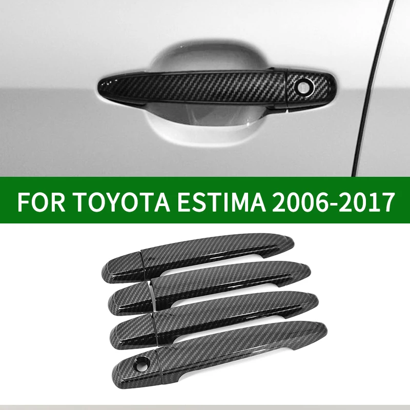 For 0617 Toyota Estima Car Door Handle Cover，estima Carbon Fiber