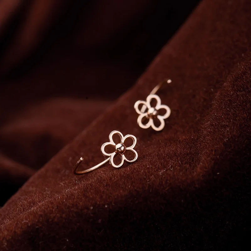 

14k Gold Ear Stud South Korea 14k Ear Hook Ear Stud Gold Jewelry 21795