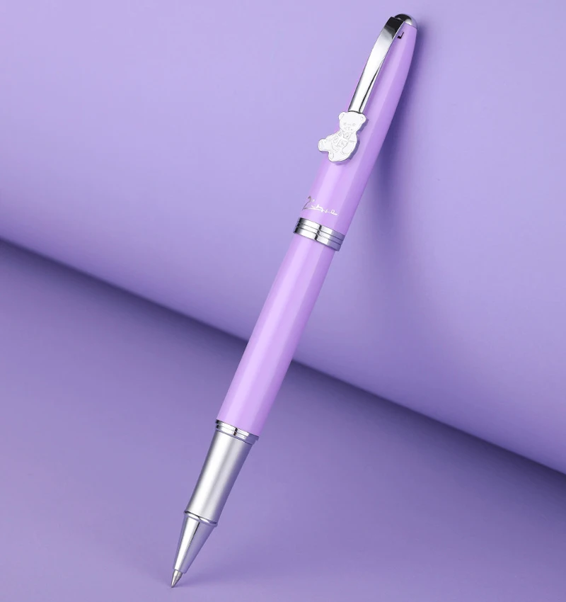 Picasso Pimio 922 Purple Teddy Series Roller Ball Pen Refillable Professional Office Stationery Tool With Gift Box